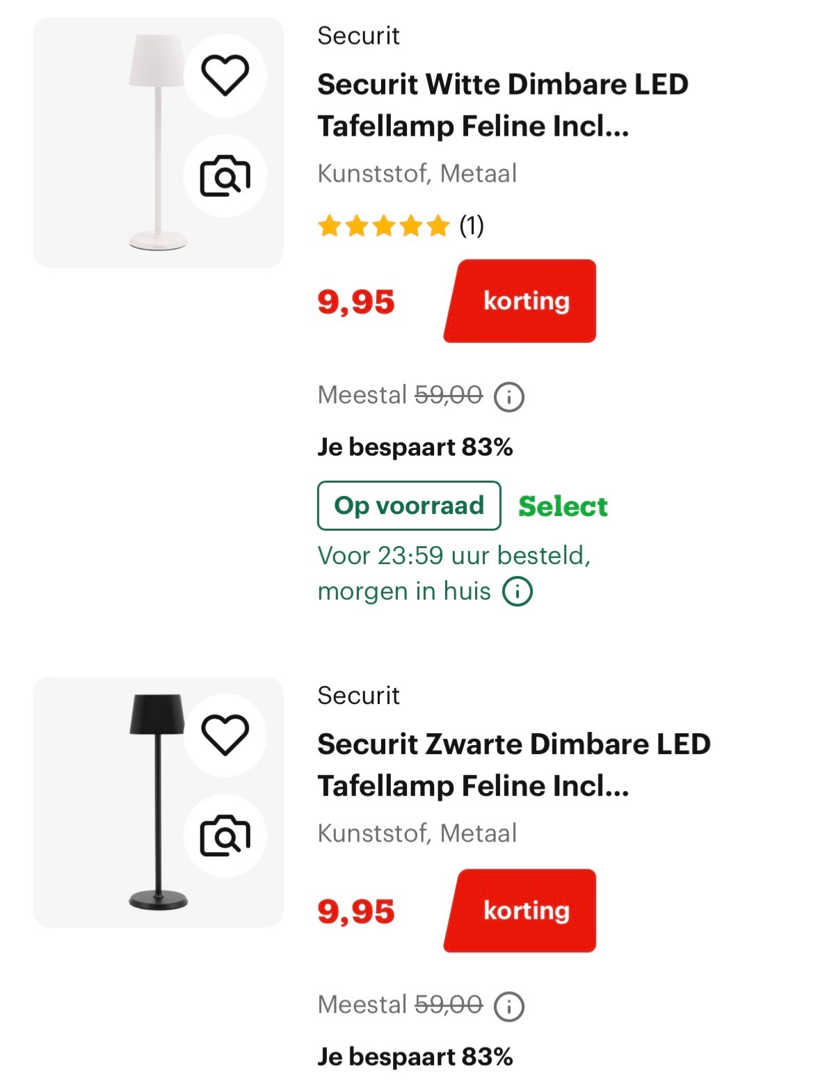 Dimbare led tafellamp