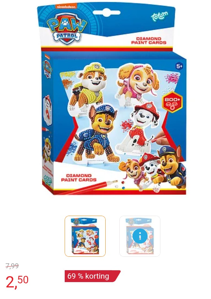 Paw Patrol diamond painting set goedkoop