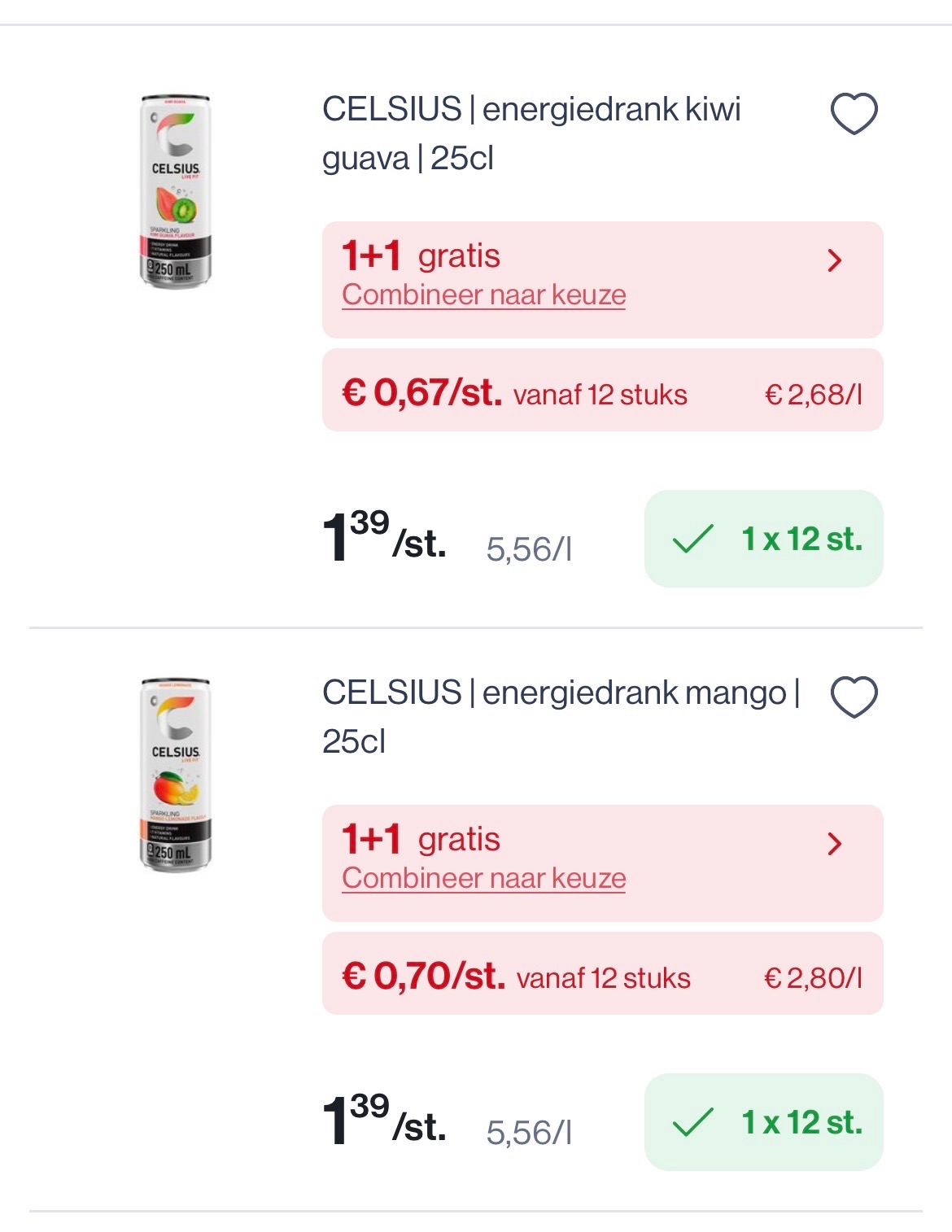 Celsius energiedrank met mooie korting