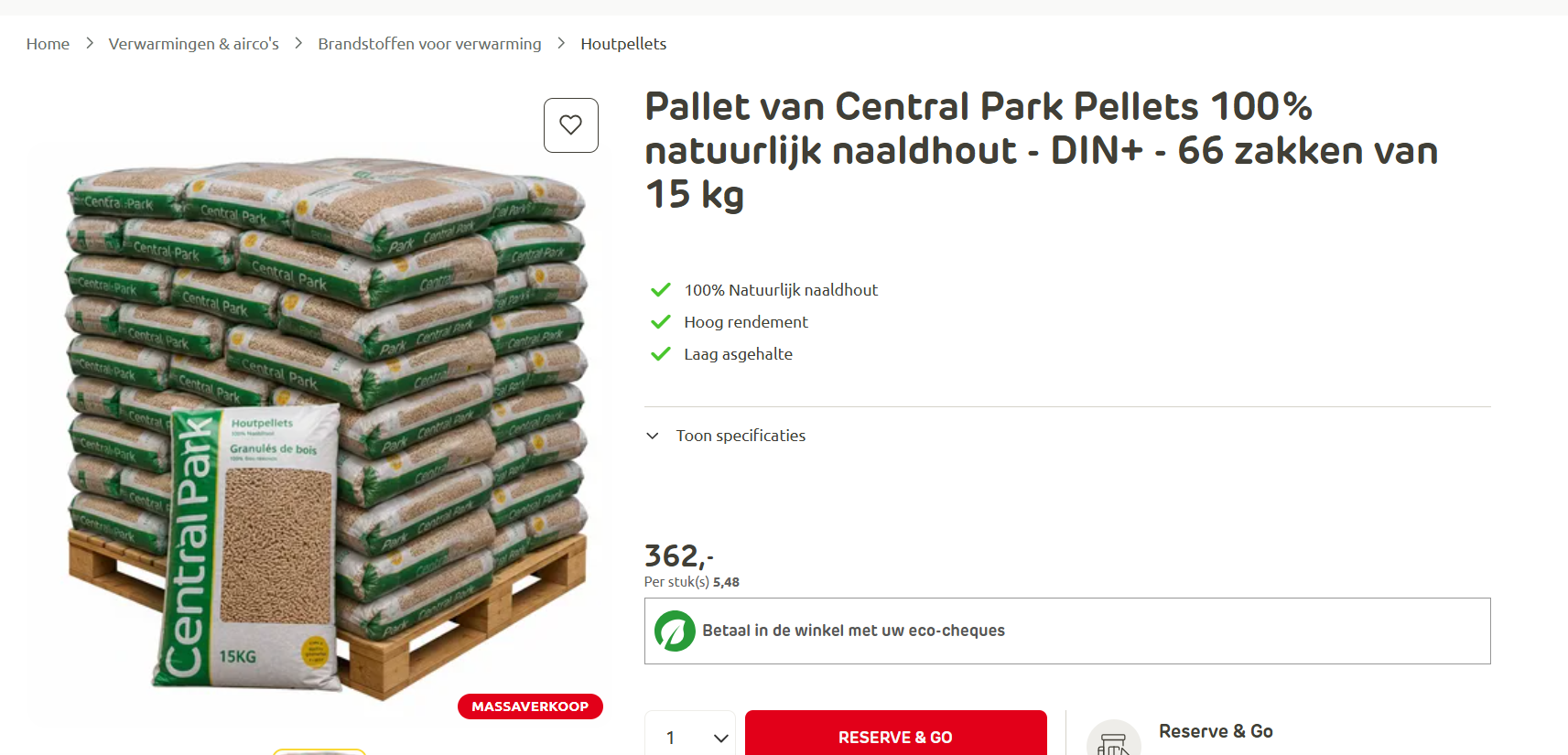 Pellets aan miniprijs! Brico actie