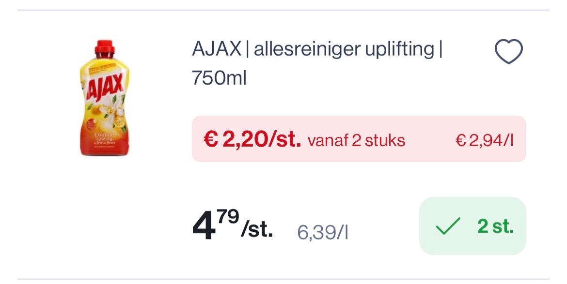 Ajax allesreiniger uplifting 750 ml Goedkoper + coupon