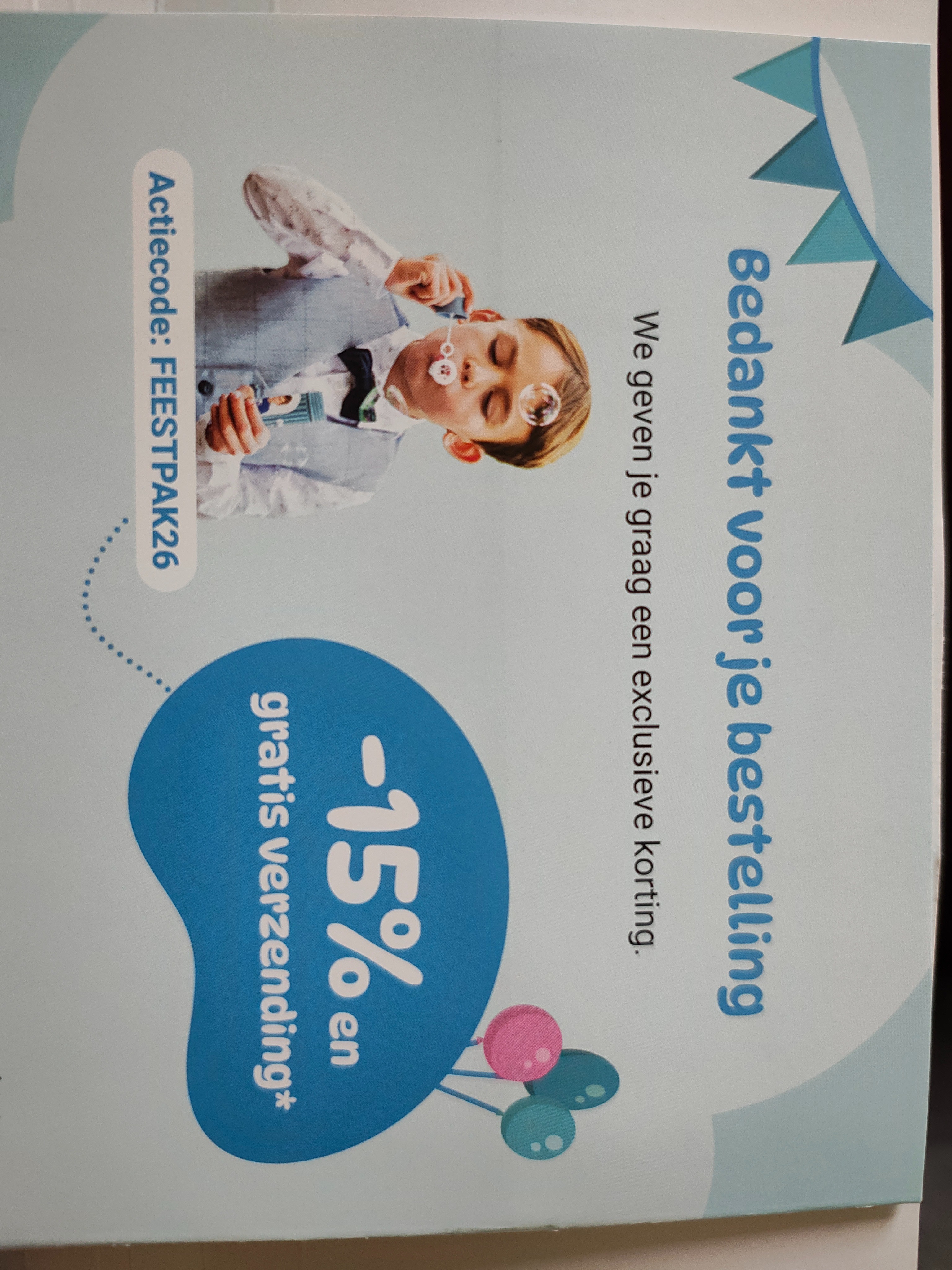 -15% + gratis verzending
