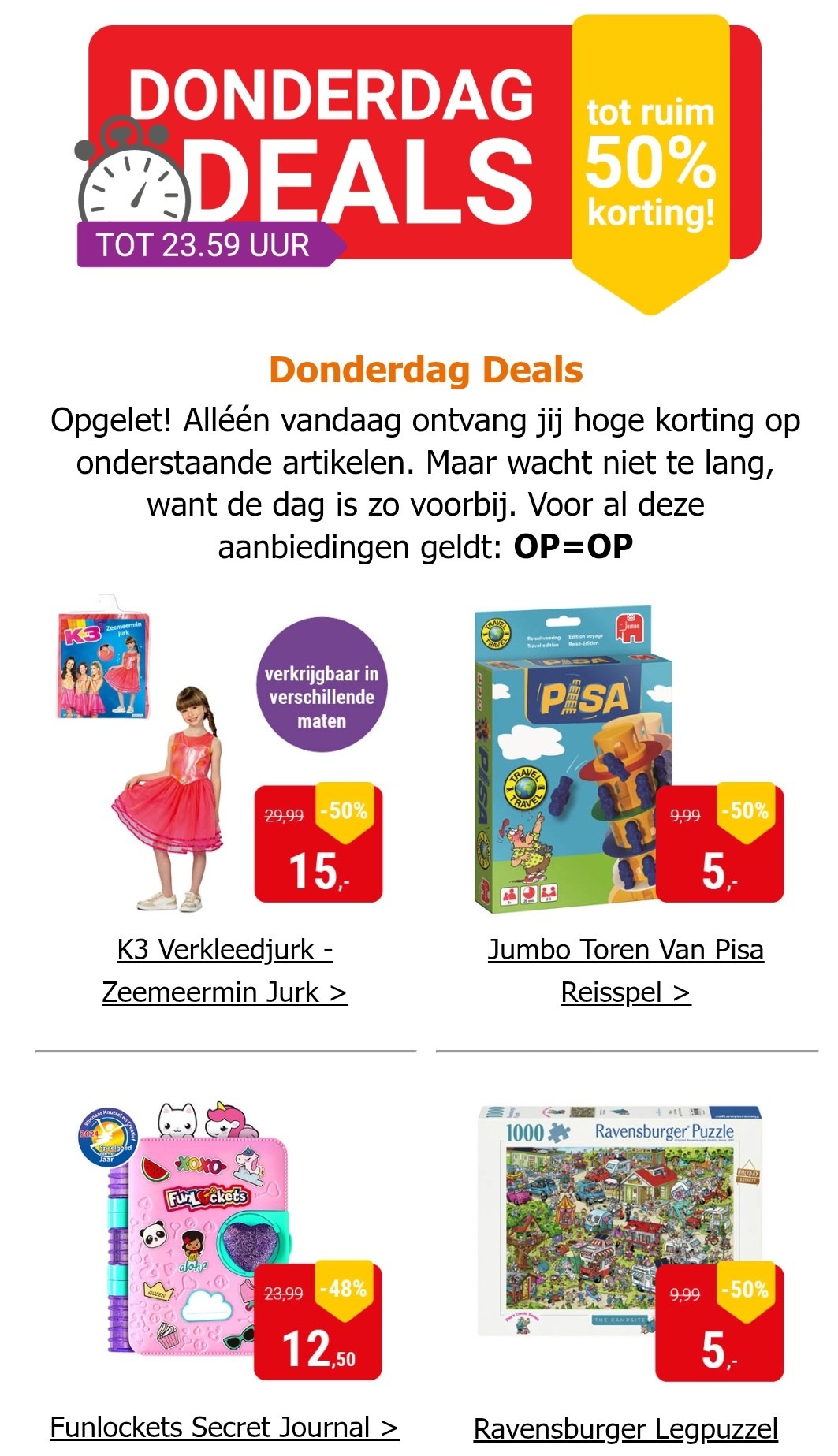 Donderdagdeal bij Lobbes: tot -50% op speelgoed