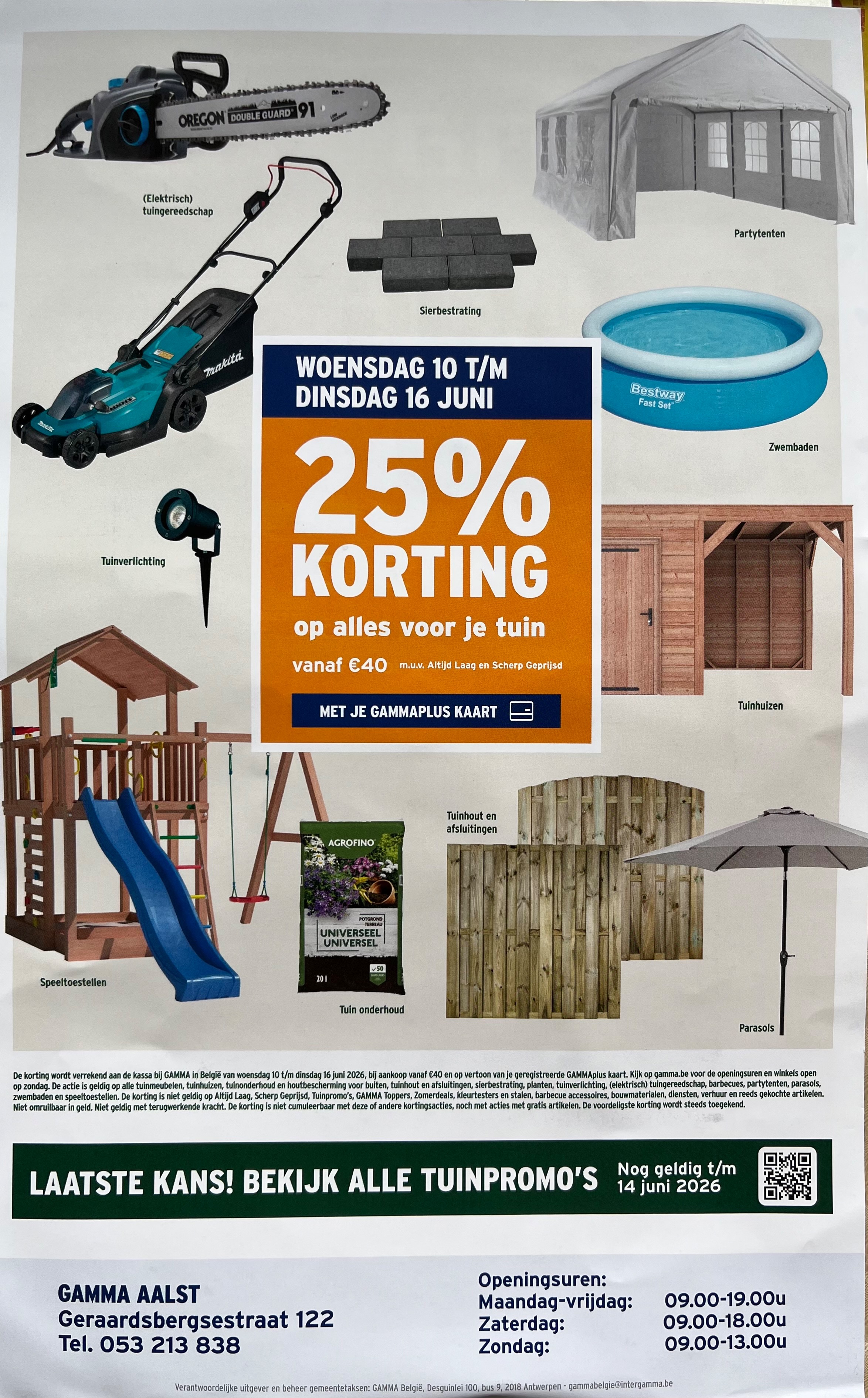 25% korting op alles voor je tuin bij gamma aalst