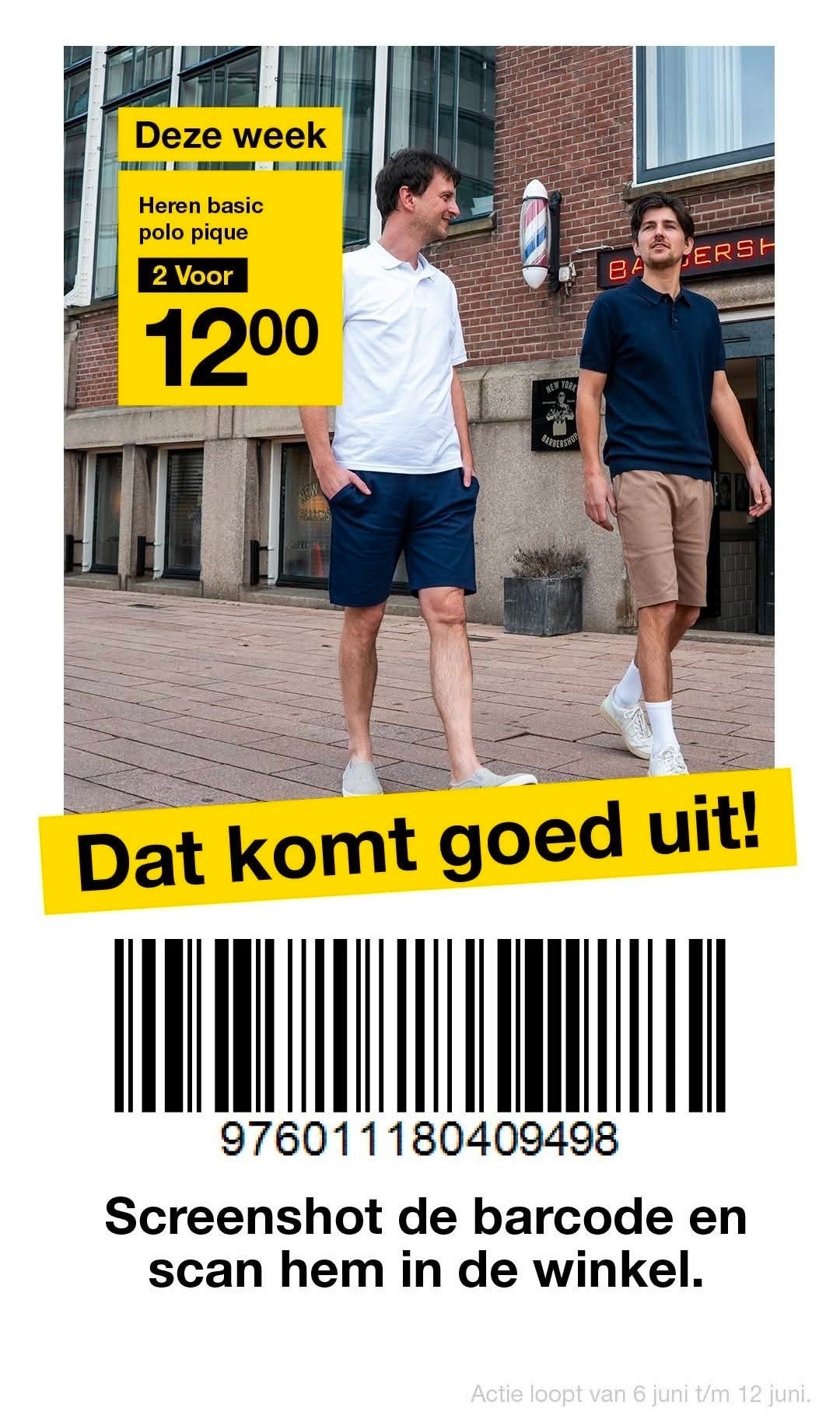 Heren polo 2 voor 12 euro