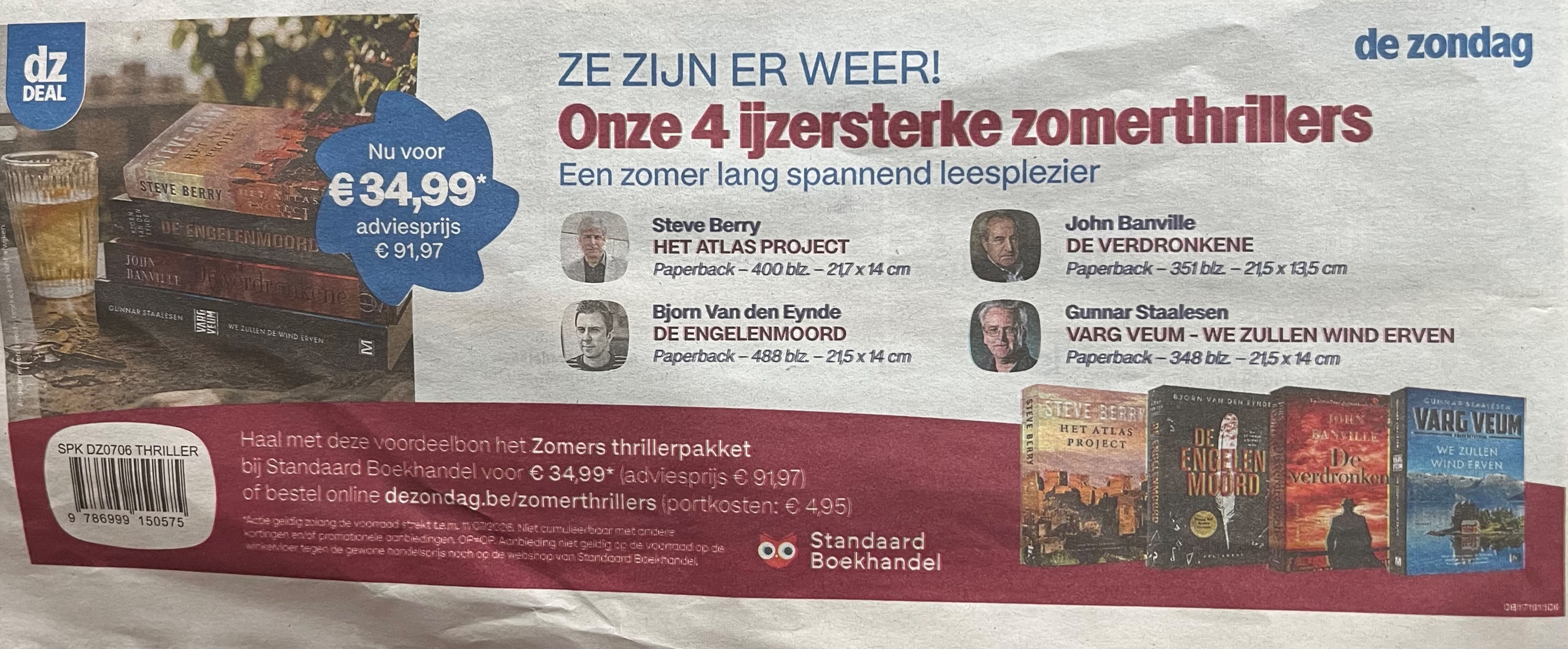 4 ijzersterke zomerthrillers voor 34,99€