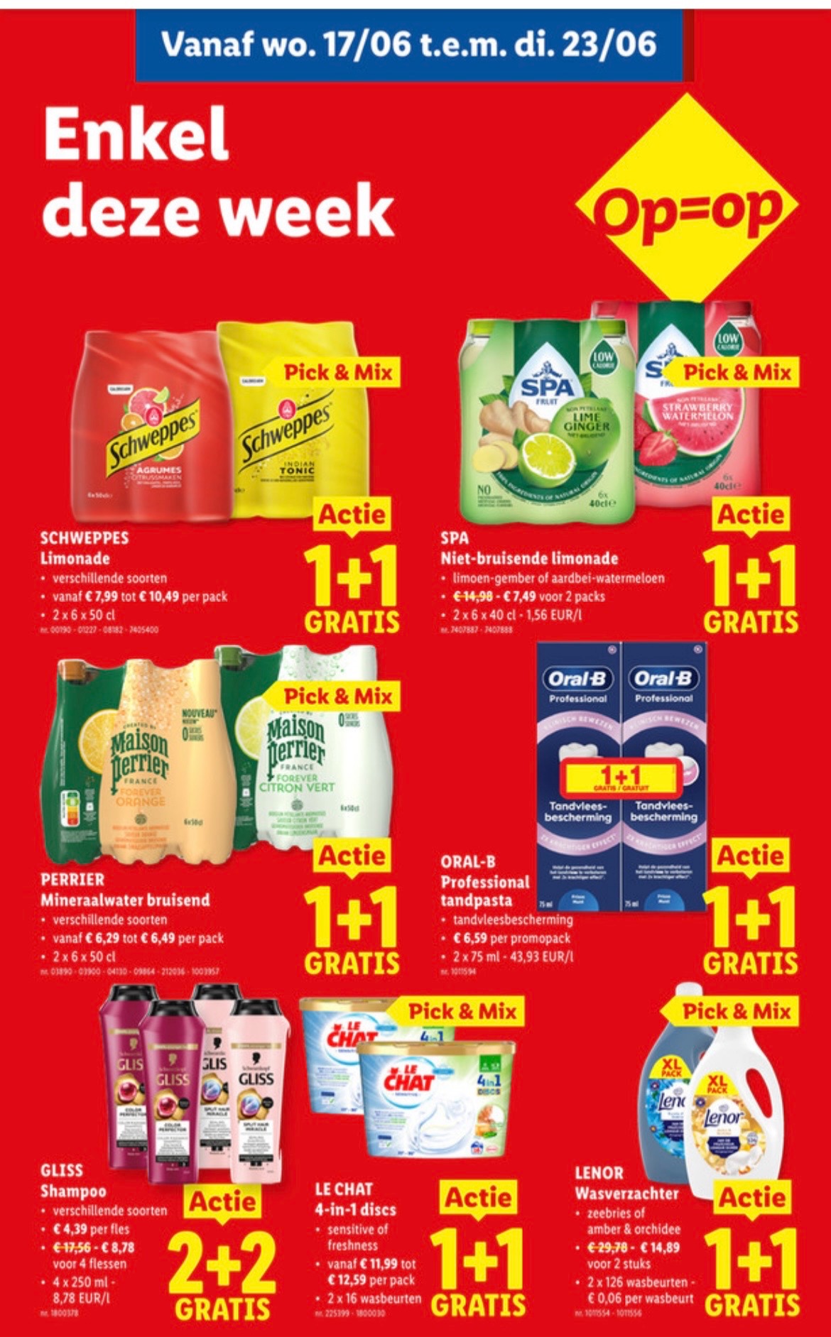 Mooie 1+1 deals bij Lidl vanaf woensdag 17/6/26