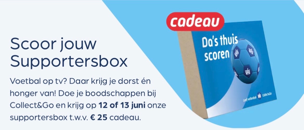 Gratis suportersbox bij Collect&Go t.w.v. 25€