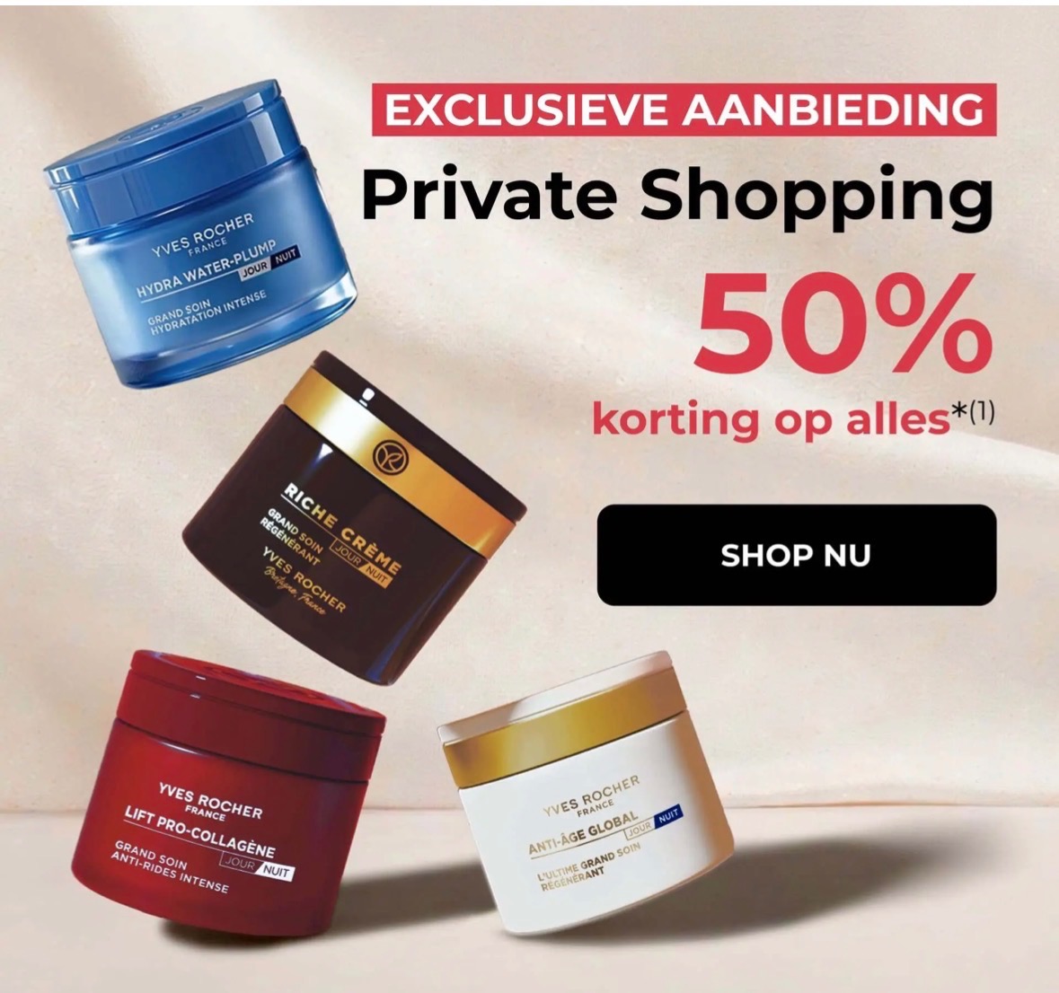 Private shopping bij Yves Rocher