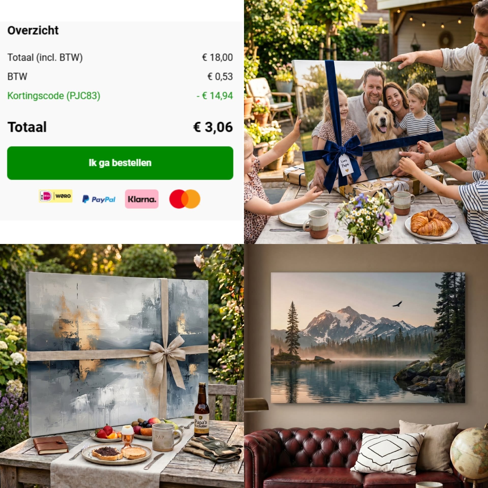 83% KORTING op alle canvassen bij fotoproducten.nl