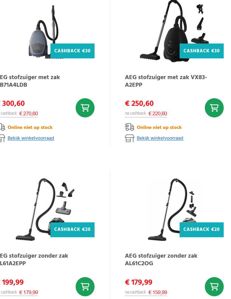 AEG - tot €100 cashback