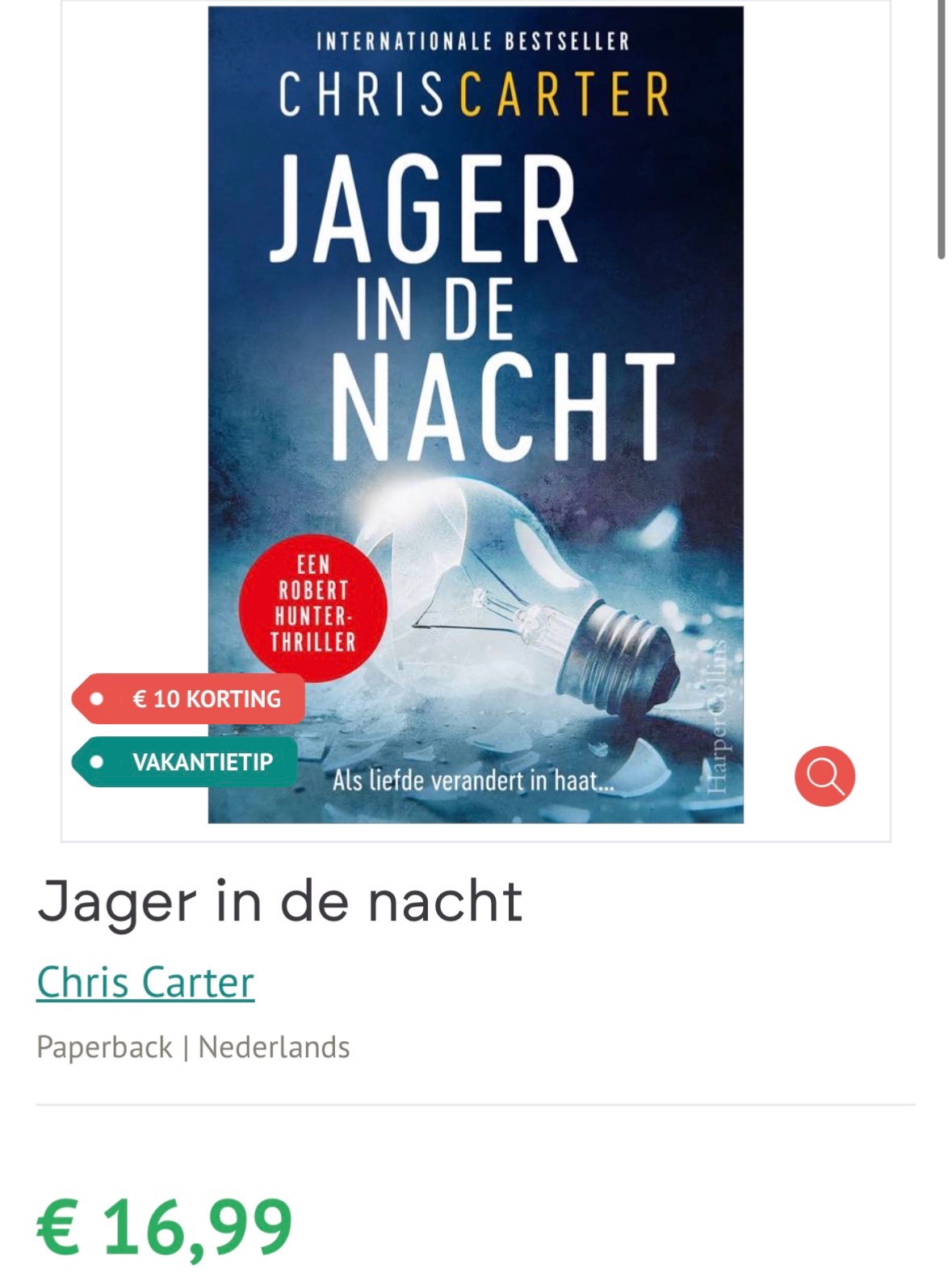 Jager in de nacht, Chris Carter