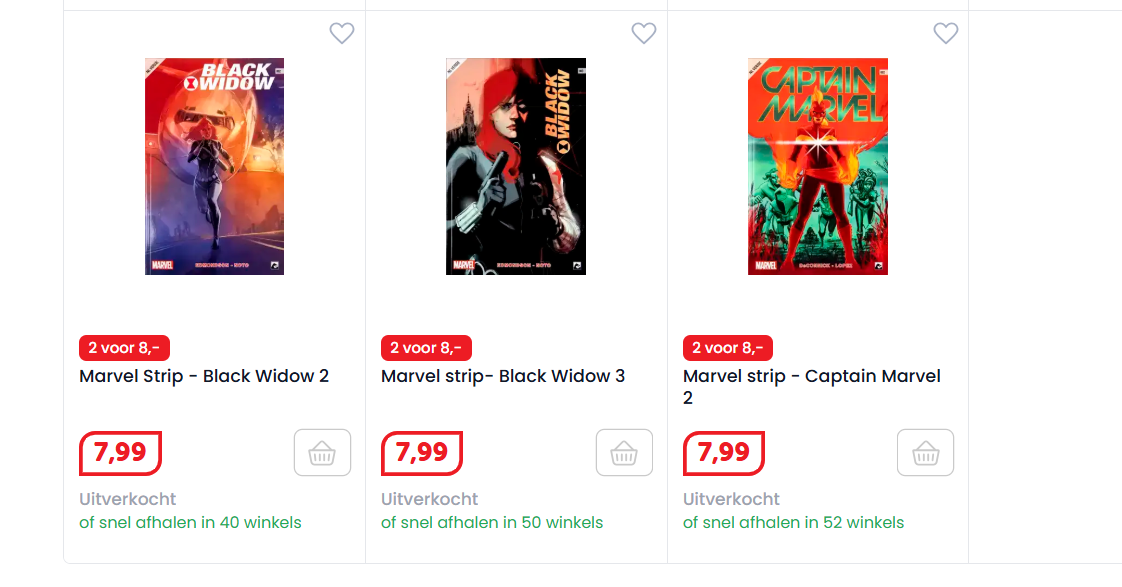 Stripverhalen deals 2 + 1 gratis of 2 voor 8 euro