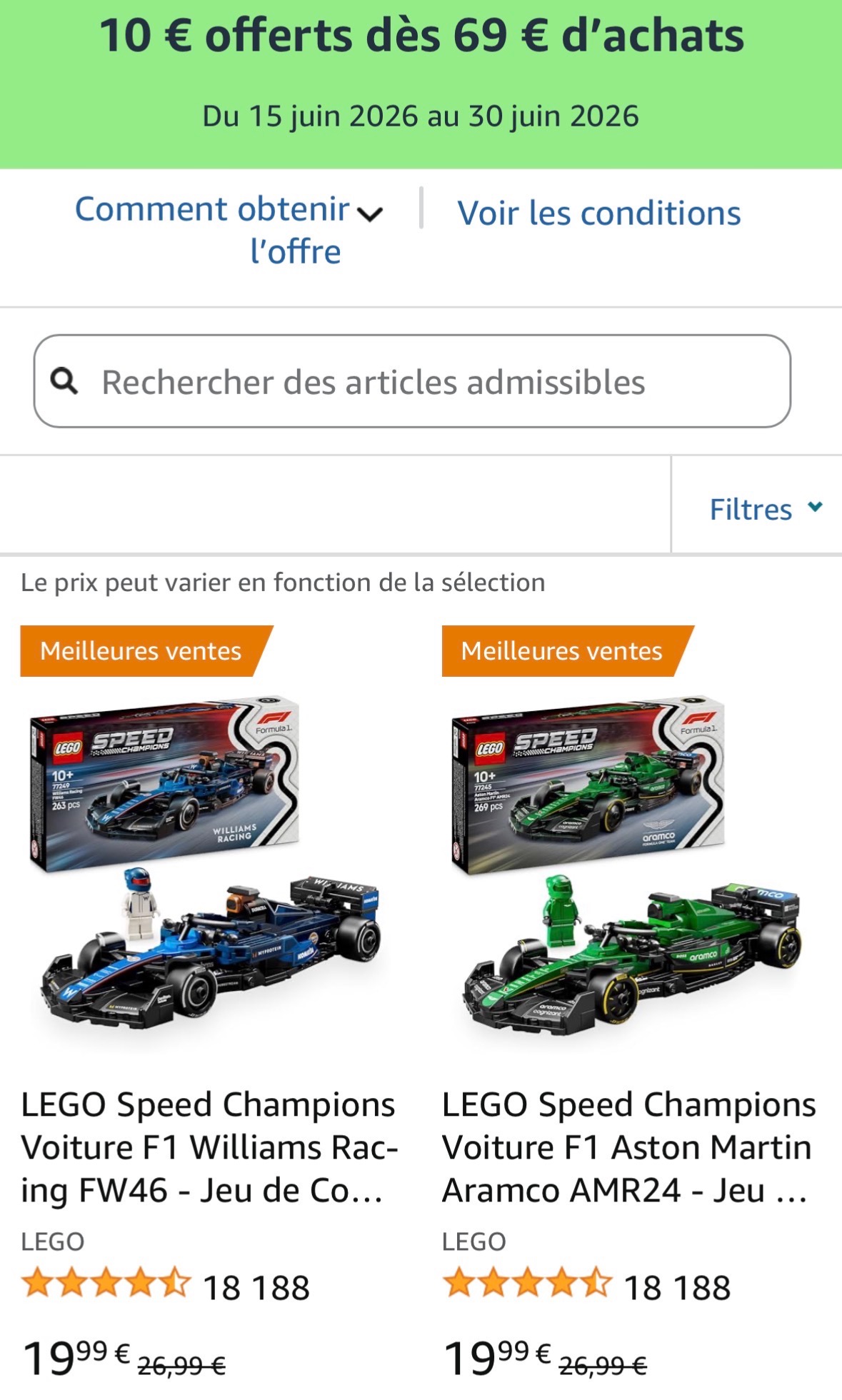 €10 korting LEGO
