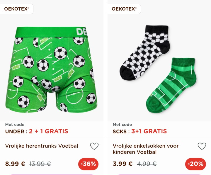 WK voetbal tot -41% en extra korting