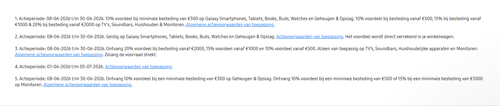 Ook bij Samsung WK-deals! Ontvang tot 20% voordeel bij besteding vanaf €300