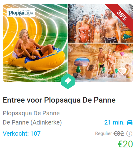 Verkoeling bij Plopsaqua de Panne met 38% voordeel
