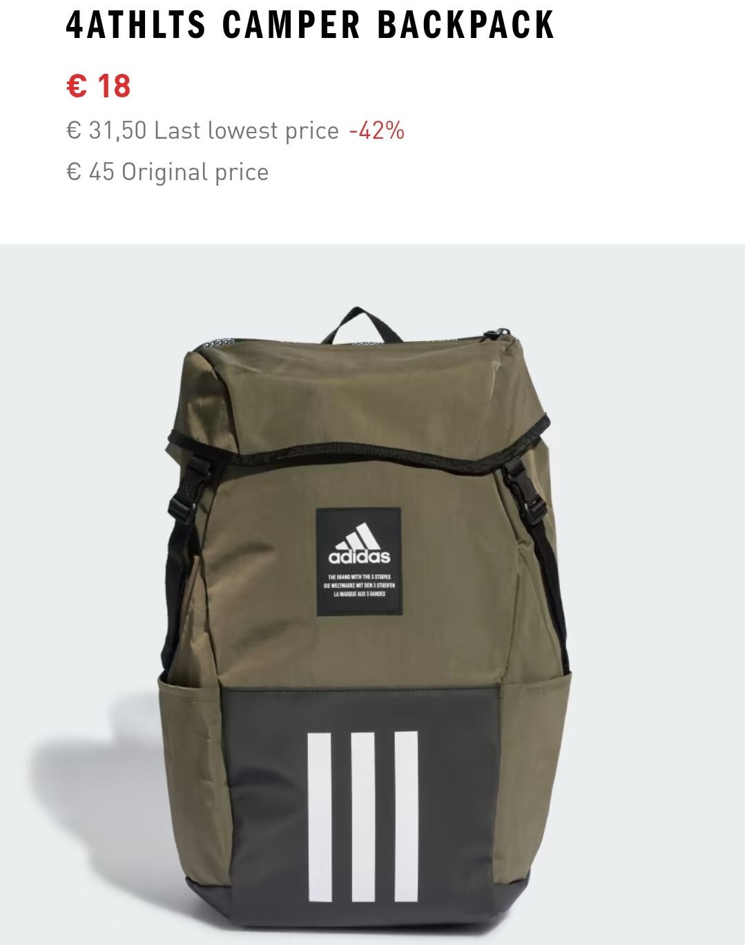 Adidas rugzak laagste prijs ooit