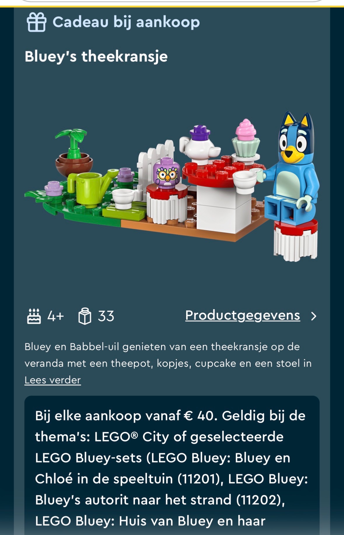 Cadeau bij aankoop 🎁 Bluey's theekransje en Eerbetoon aan Leonardo da Vinci