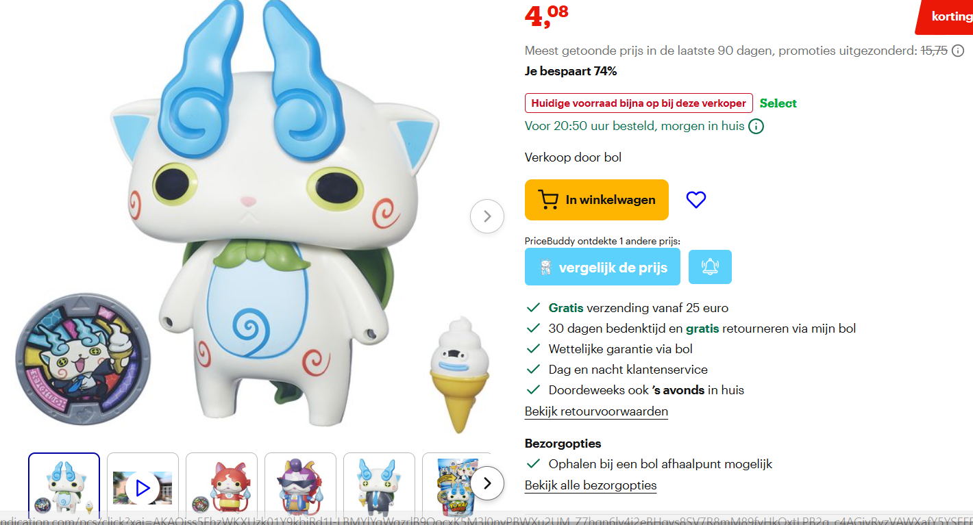 Yokai voor €4,08, elders betaal je €29,99