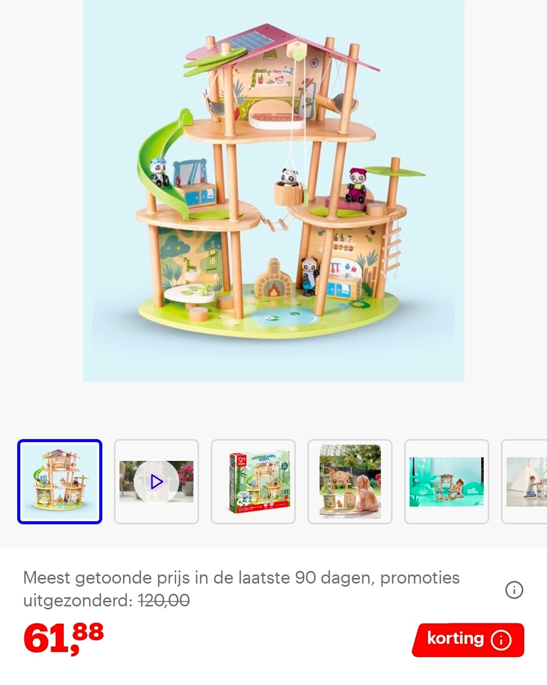 Hape bamboe poppenhuis panda