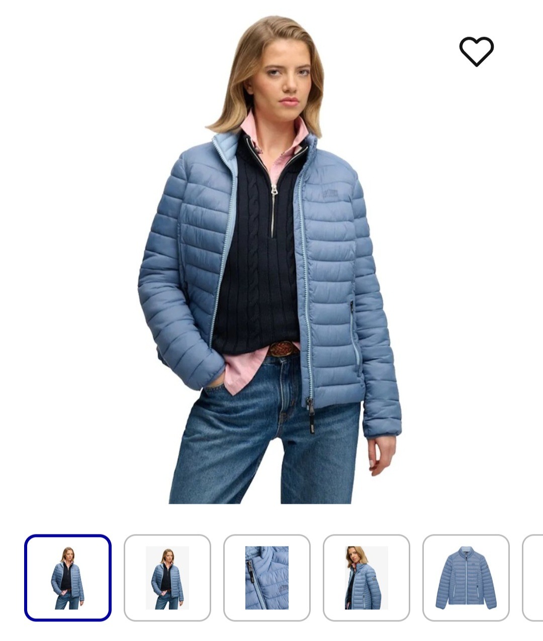 -50% Superdry Fuji Lite Gewatteerde Jas