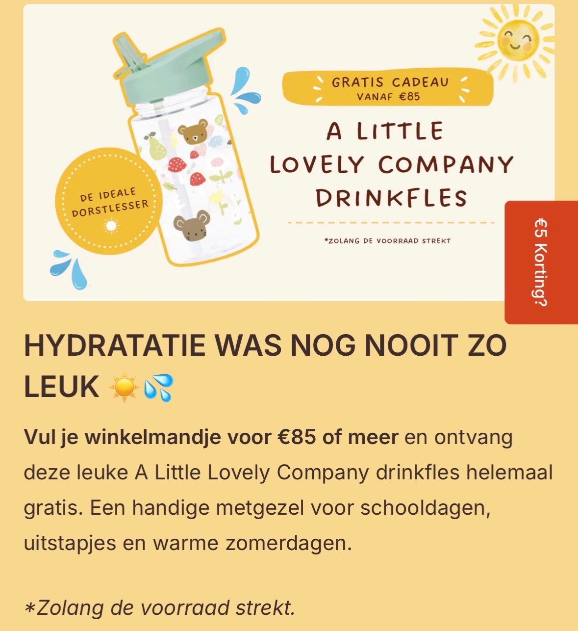 HYDRATATIE WAS NOG NOOIT ZO LEUK ☀️💦
