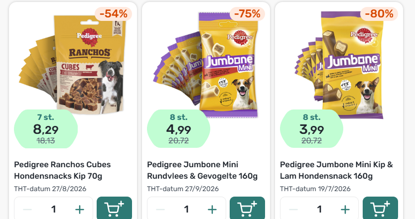 Verwen je hond met de volgende Pedigree deals
