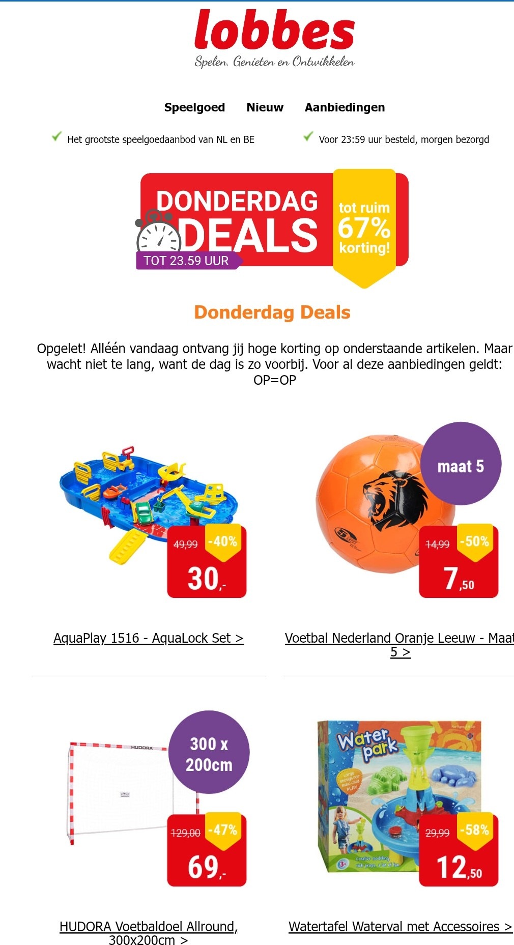 Donderdagdeal bij Lobbes: tot -67% op speelgoed