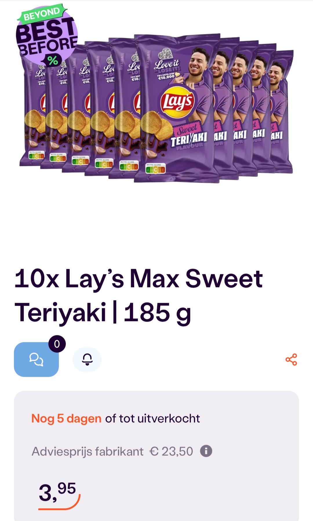 10x Lay’s Max Sweet Teriyaki 185 g