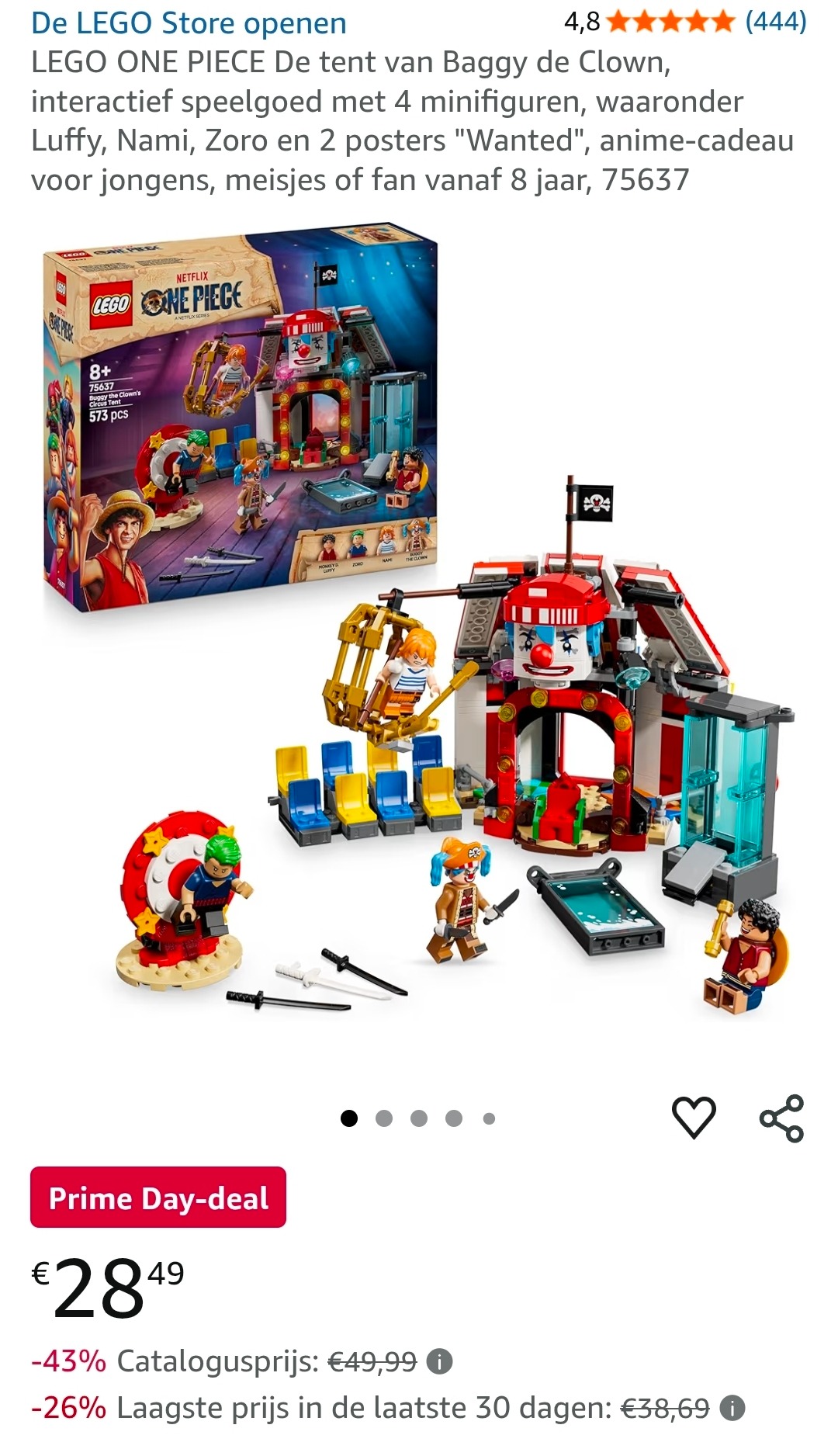 LEGO® ONE PIECE Circustent van Buggy de Clown (75637)