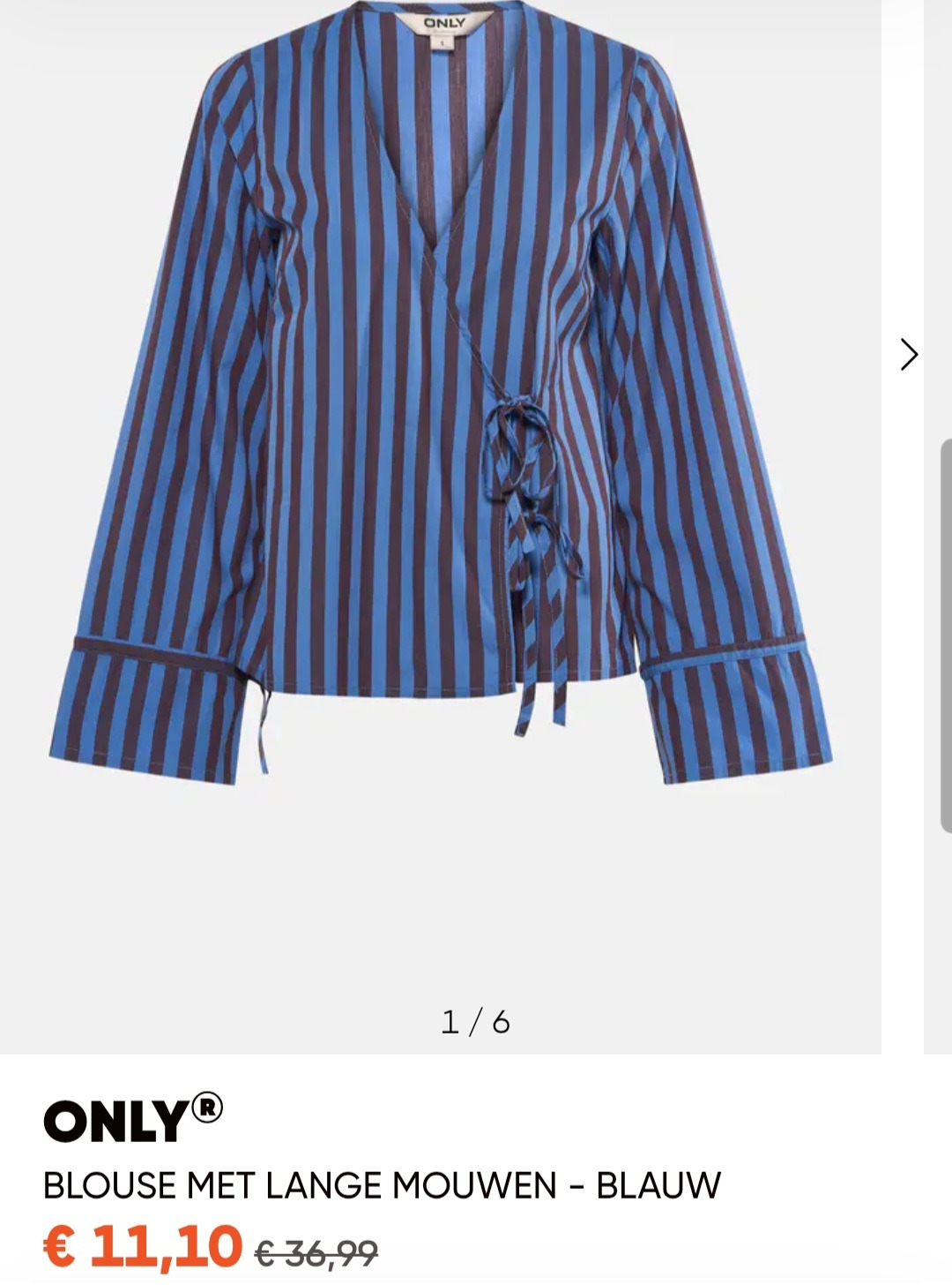 -70% only blouse met lange mouwen