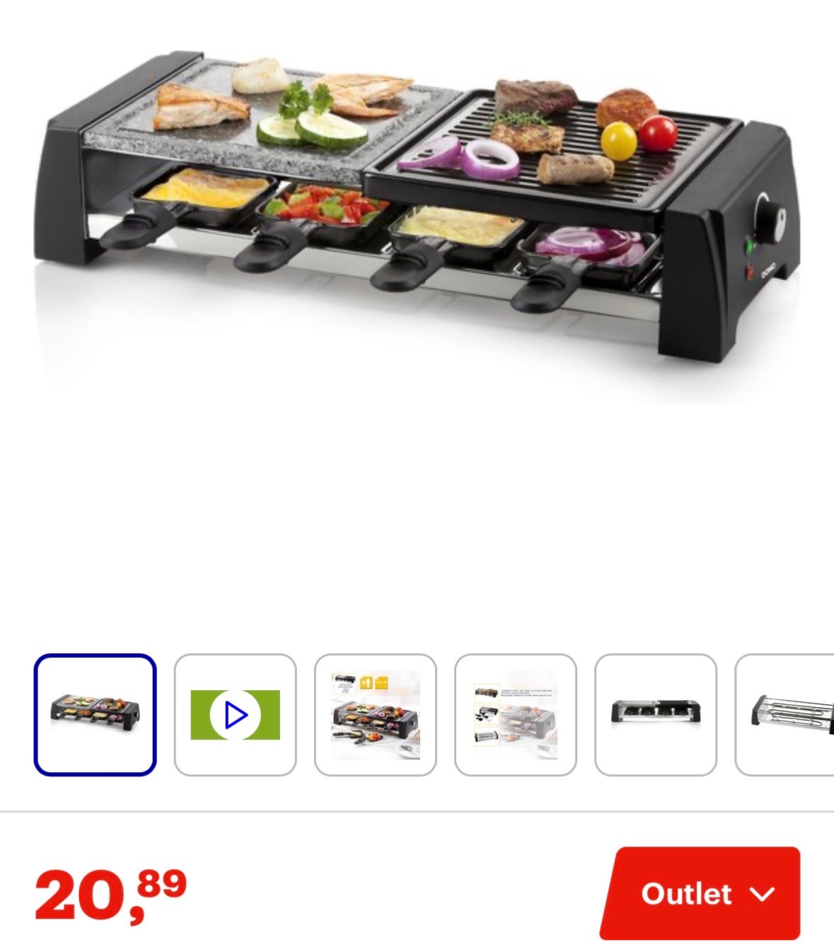 Domo Raclette/Steengrill