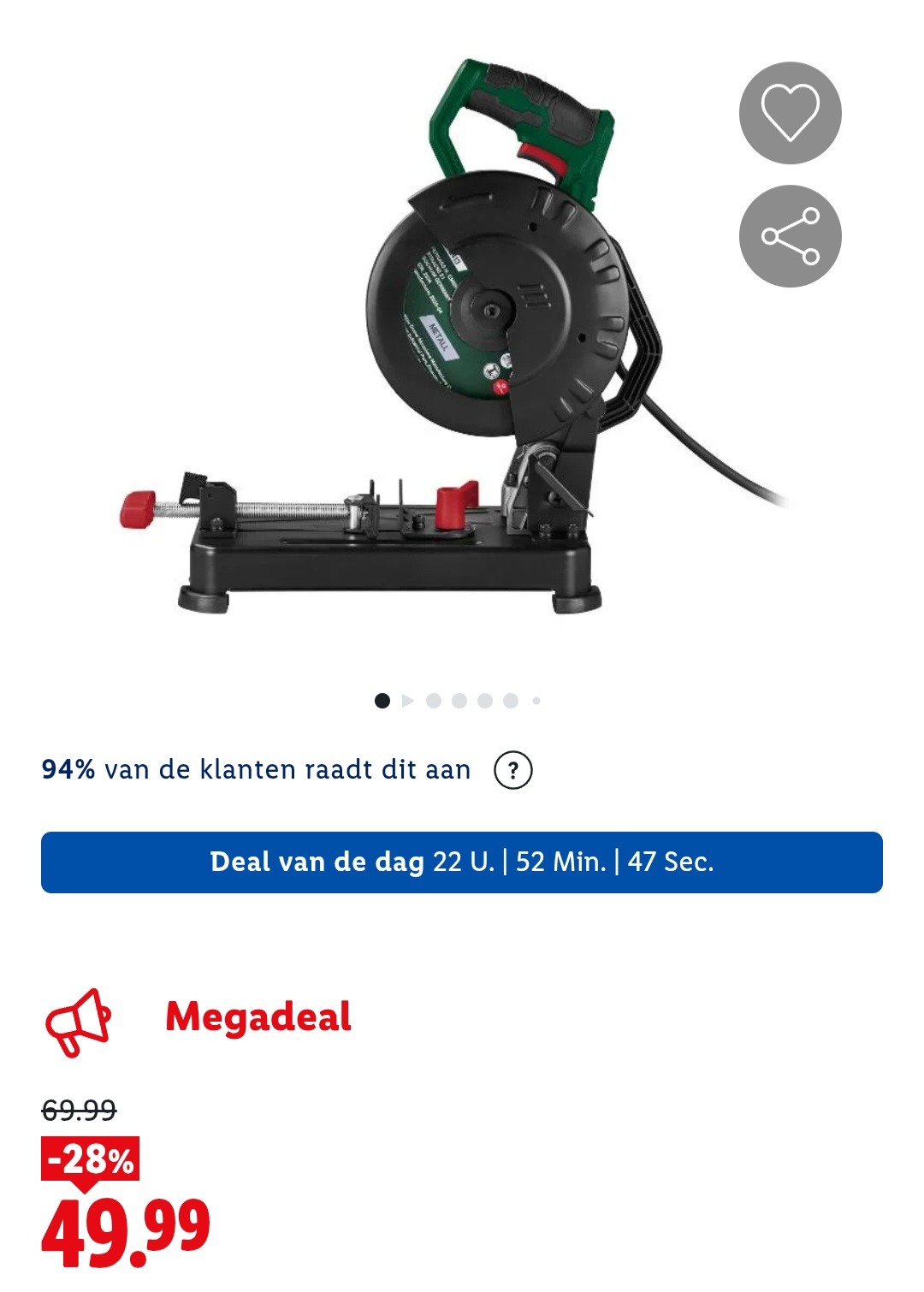 -28% Metaalzaag PARKSIDE® PMTS180