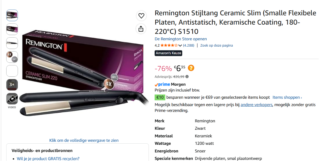 Remington Stijltang