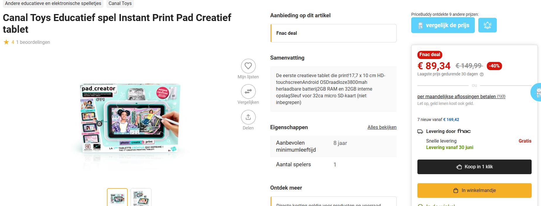 Creatieve tablet voor kinderen