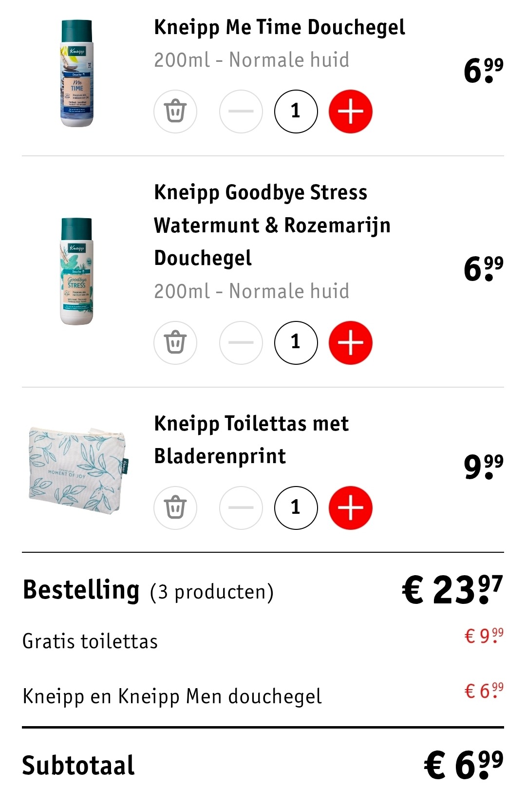 Cadeautip: gevulde Kneipp toilettas tot -71%