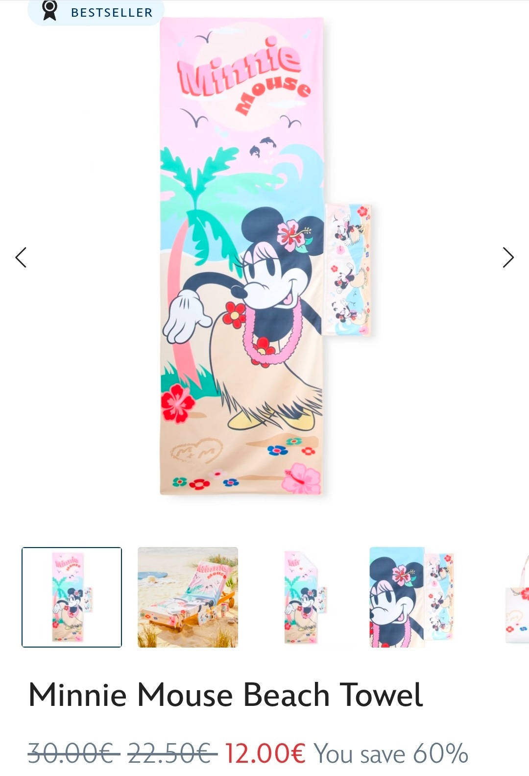 Tot-60% op Disney strandhanddoeken