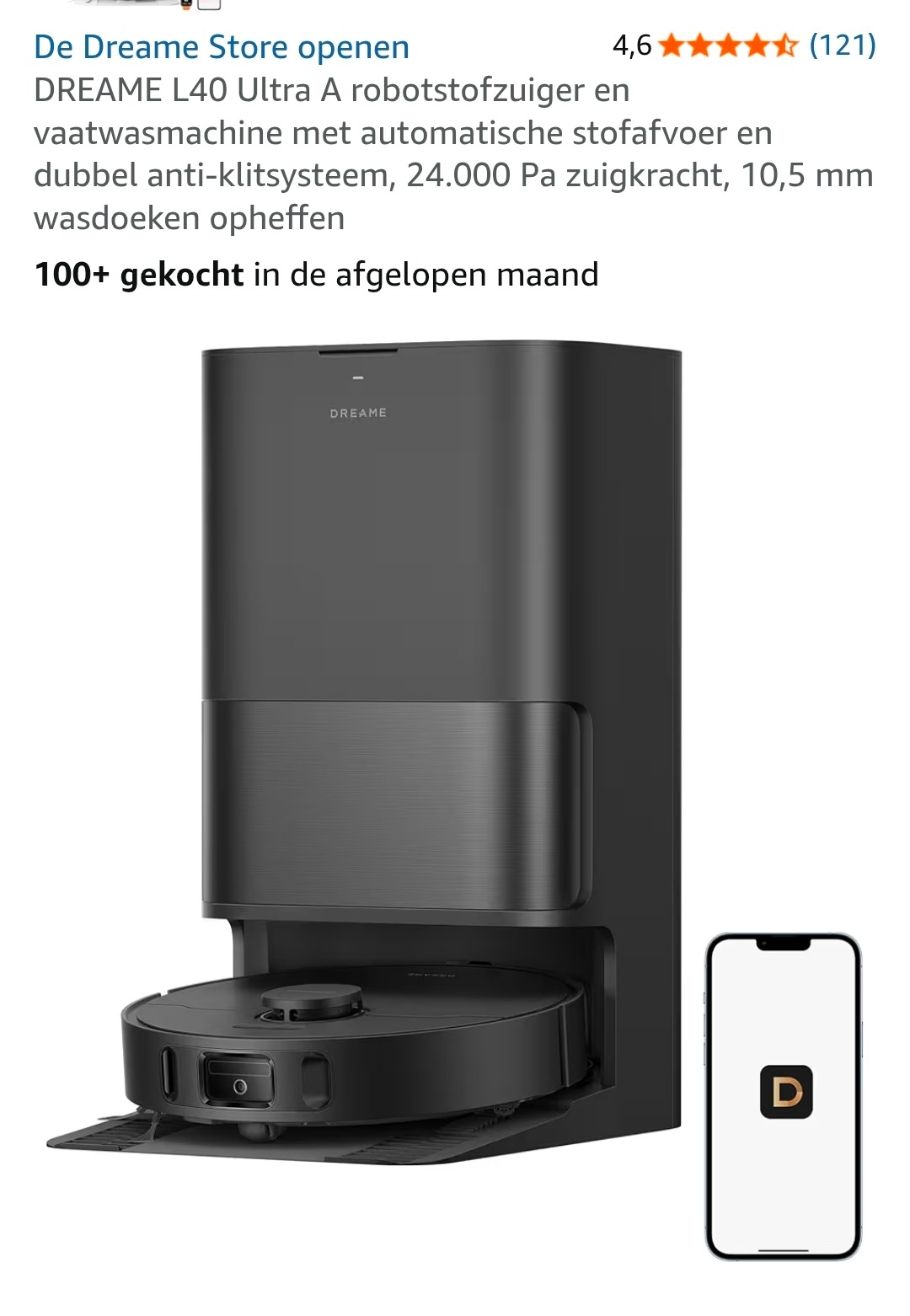 DREAME L40 Ultra A robotstofzuiger