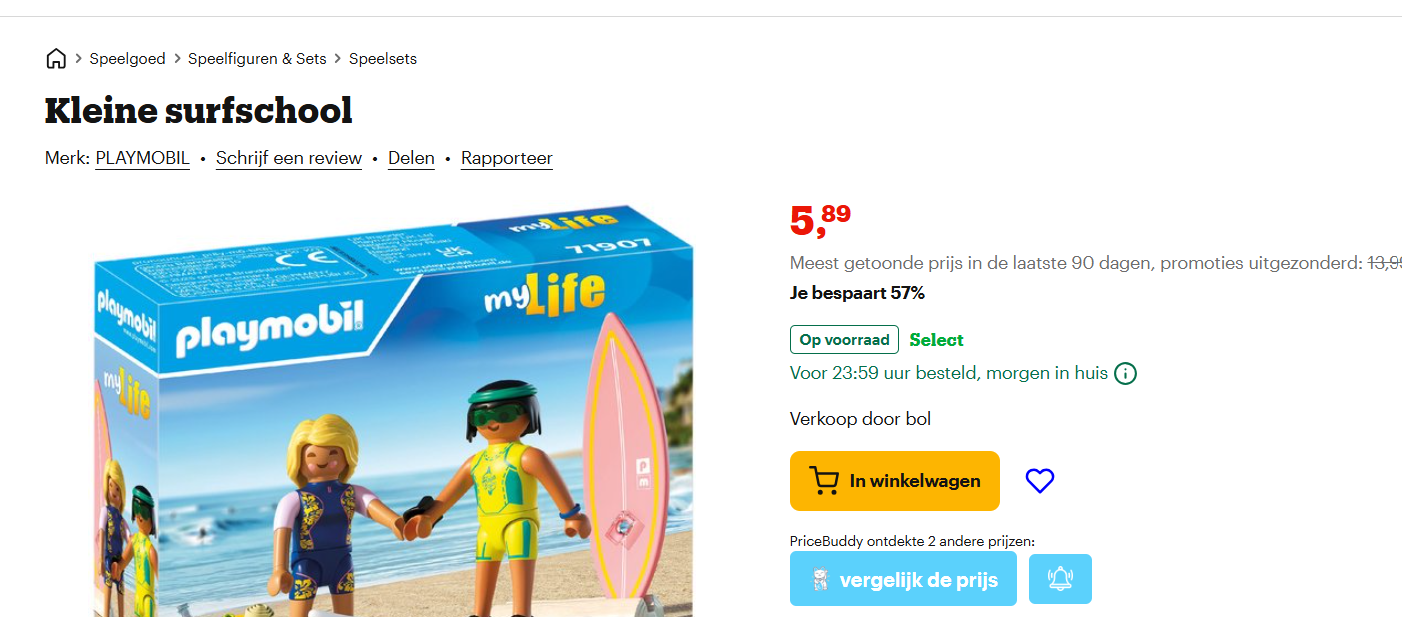 Kleine surfschool Playmobil
