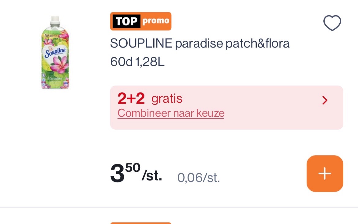 Soupline wasverzachters in promo