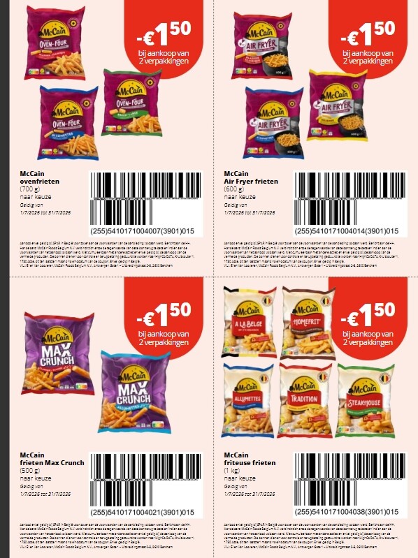 Coupons mc cain in kook magazine van spar