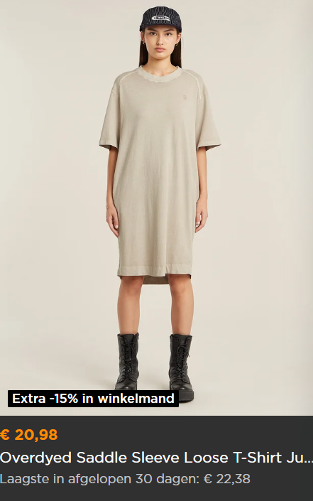 G-star tot 80% + 15% extra op jeans & jurk
