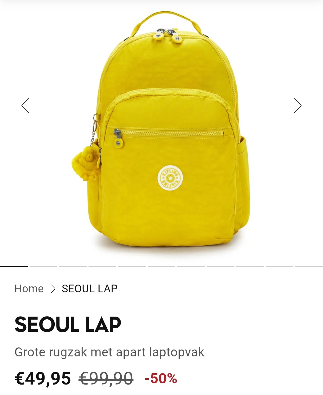 Kipling rugzak voor 42€ ipv 100€