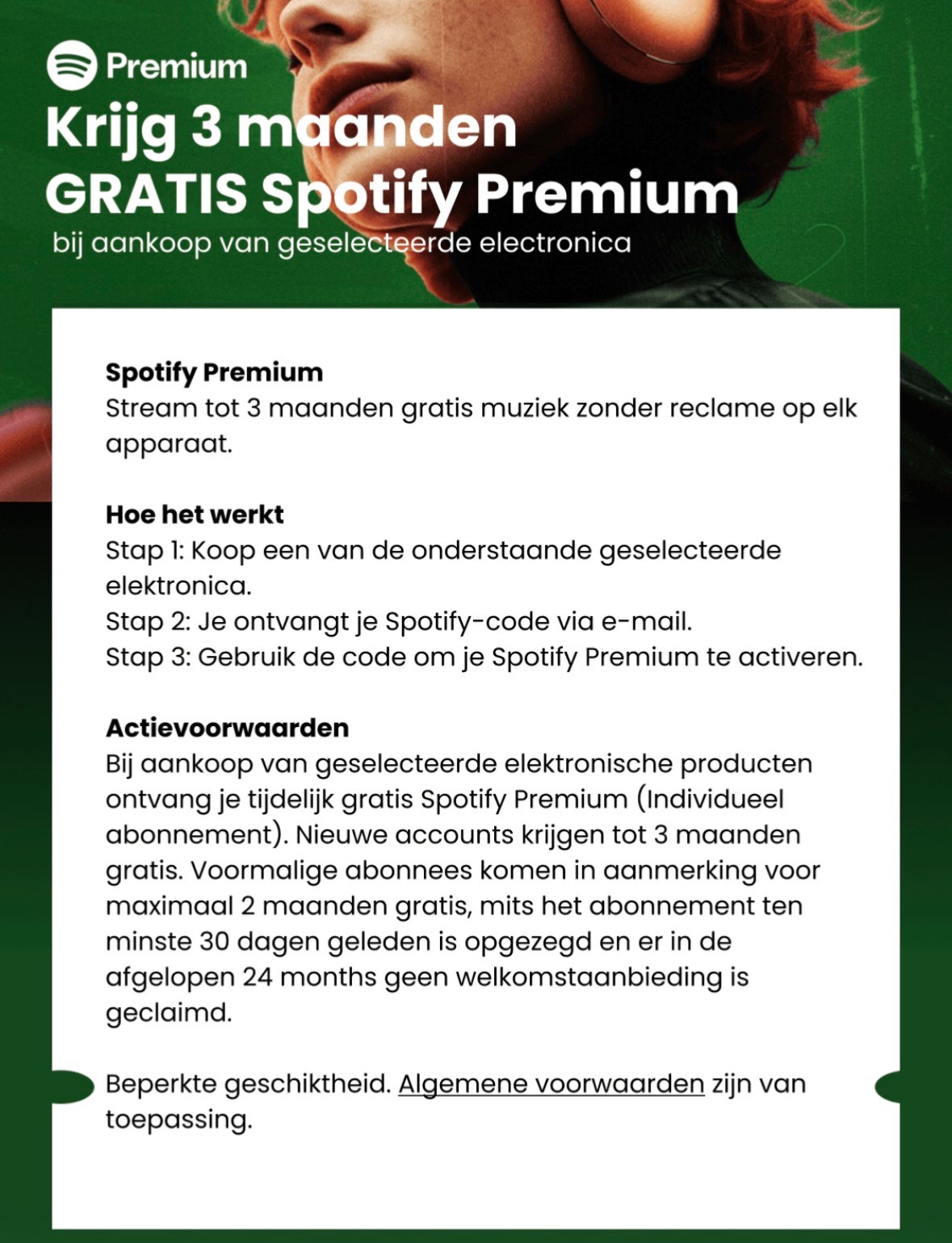 3 maanden GRATIS Spotify Premium bij aankoop van geselecteerde electronica