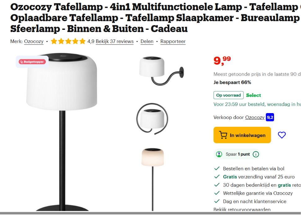 Tafellamp - 4in1 Multifunctionele Lamp