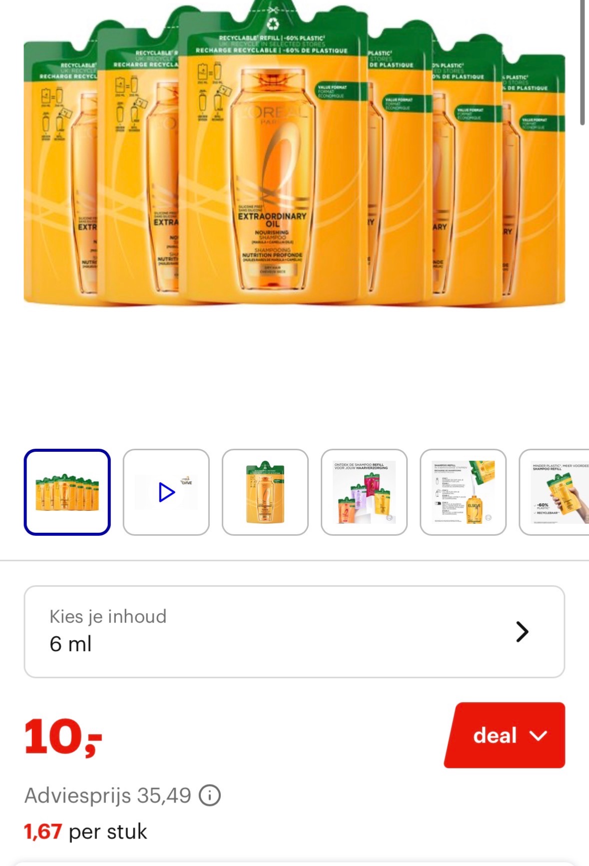 L’Oréal Paris Elvive Extraordinary Oil Shampoo Refill