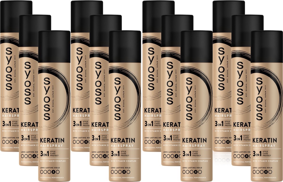 SYOSS Keratin Hairspray 12 stuks
