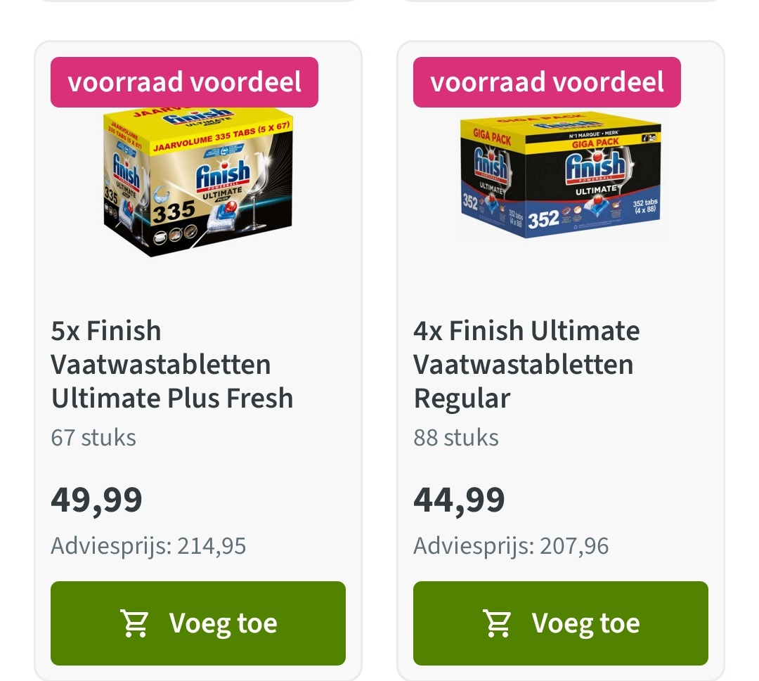 Finish vaatwastabletten vanaf 11 cent 🤩