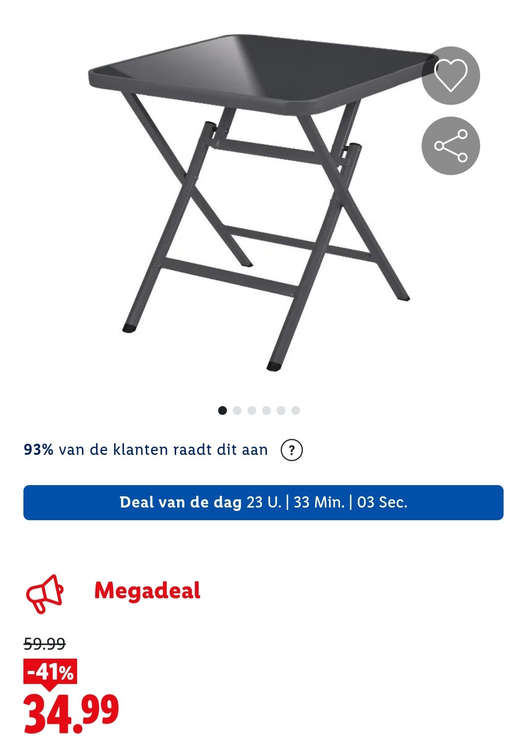 -41% Inklapbare tuintafel »Houston«